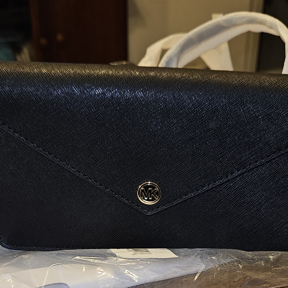 Michael Kors Black Envelope Clutch